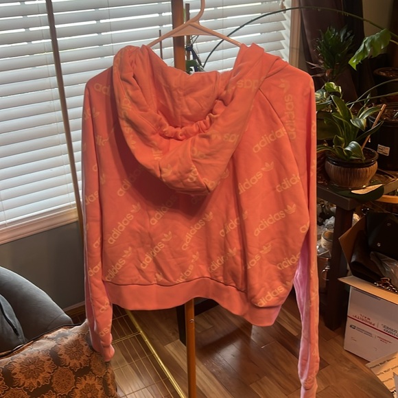 Adidas cropped signature hooded jacket XL NWT - Picture 5 of 6